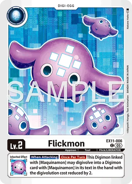 Digimon TCG Card 'EX11-006' 'Flickmon'