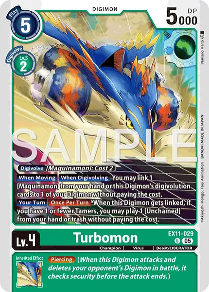 Digimon TCG Card 'EX11-029' 'Turbomon'