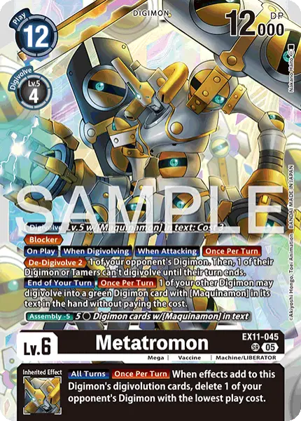 Digimon TCG Card 'EX11-045' 'Metatromon'