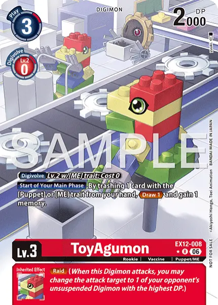 Digimon TCG Card 'EX12-008_P1' 'ToyAgumon'