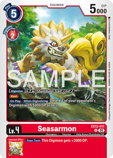 Digimon TCG Card 'EX12-011' 'Seasarmon'