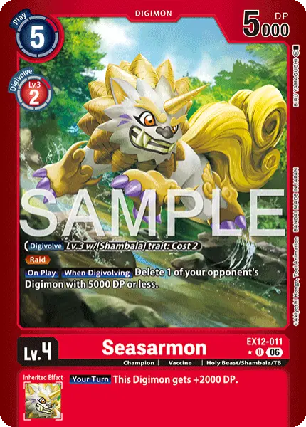 Digimon TCG Card 'EX12-011_P1' 'Seasarmon'