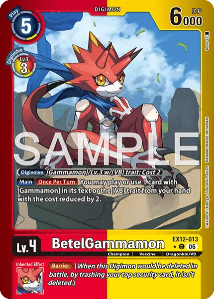 Digimon TCG Card 'EX12-013_P1' 'BetelGammamon'