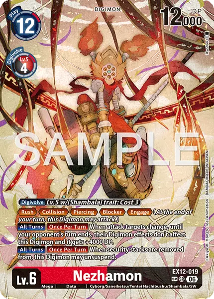Digimon TCG Card 'EX12-019_P2' 'Nezhamon'