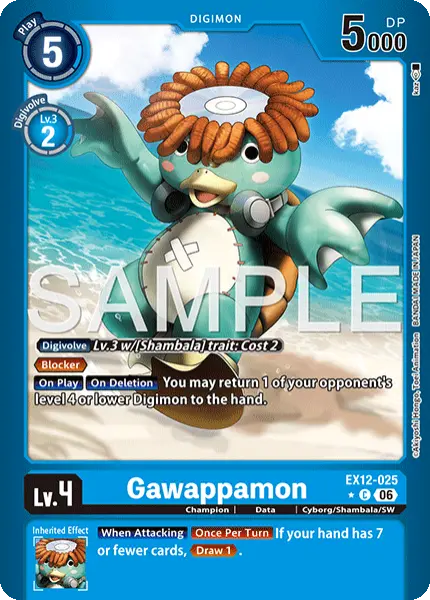 Digimon TCG Card 'EX12-025_P1' 'Gawappamon'