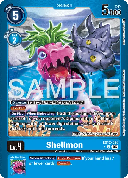 Digimon TCG Card 'EX12-026_P1' 'Shellmon'