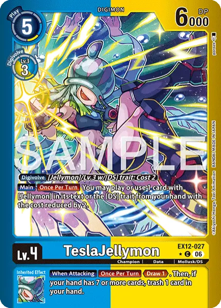 Digimon TCG Card 'EX12-027_P1' 'TeslaJellymon'