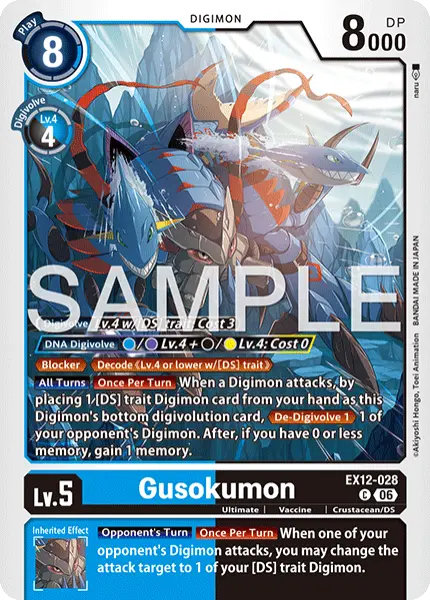 Digimon TCG Card 'EX12-028' 'Gusokumon'
