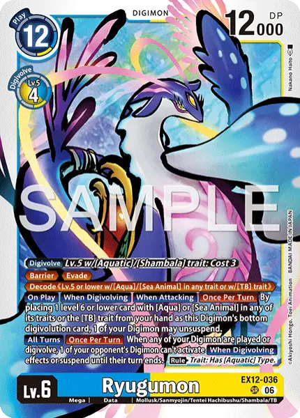Digimon TCG Card 'EX12-036' 'Ryugumon'