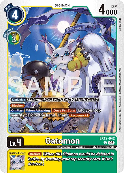 Digimon TCG Card 'EX12-042' 'Gatomon'