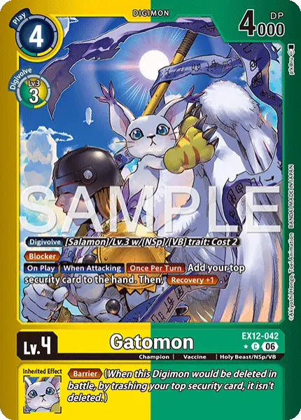 Digimon TCG Card 'EX12-042_P1' 'Gatomon'