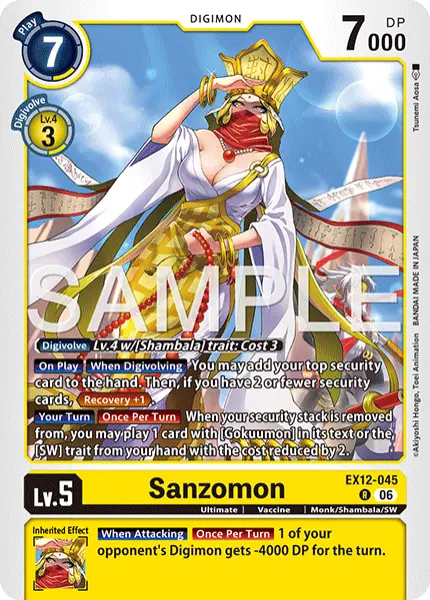 Digimon TCG Card 'EX12-045' 'Sanzomon'