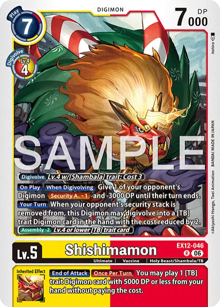 Digimon TCG Card 'EX12-046' 'Shishimamon'