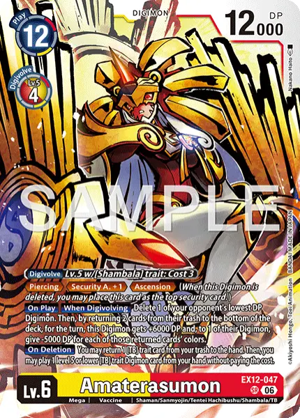 Digimon TCG Card 'EX12-047' 'Amaterasumon'