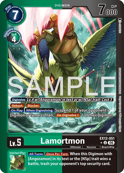Digimon TCG Card 'EX12-051_P1' 'Lamortmon'