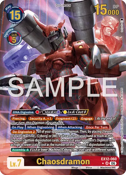 Digimon TCG Card 'EX12-060_P1' 'Chaosdramon'