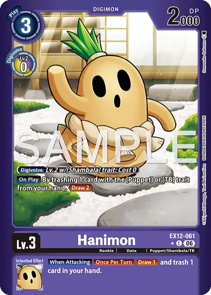 Digimon TCG Card 'EX12-061_P1' 'Hanimon'