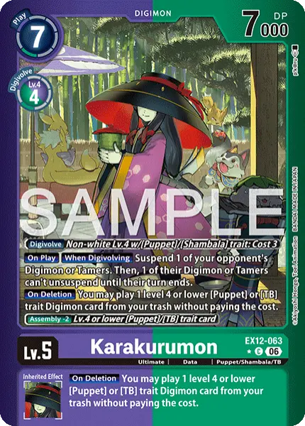 Digimon TCG Card 'EX12-063_P1' 'Karakurumon'