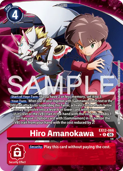 Digimon TCG Card 'EX12-066_P1' 'Hiro Amanokawa'