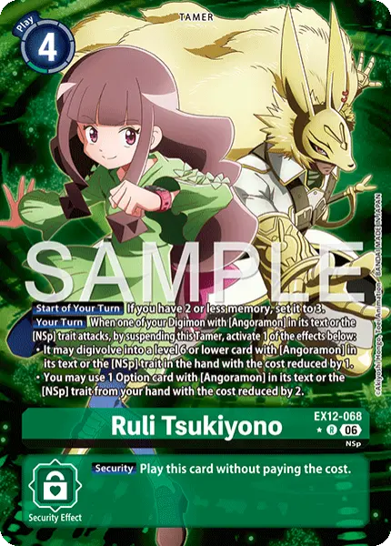 Digimon TCG Card 'EX12-068_P1' 'Ruli Tsukiyono'