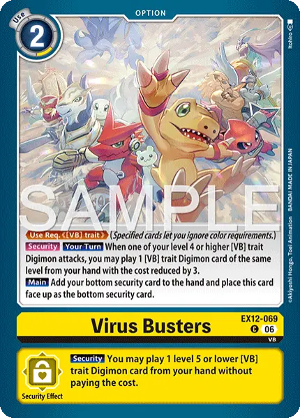 Digimon TCG Card 'EX12-069' 'Virus Busters'