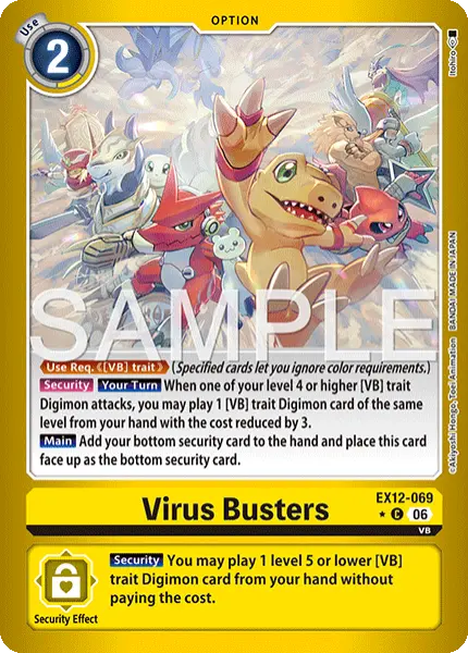 Digimon TCG Card 'EX12-069_P1' 'Virus Busters'