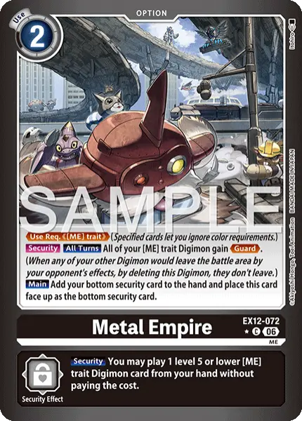 Digimon TCG Card 'EX12-072_P1' 'Metal Empire'