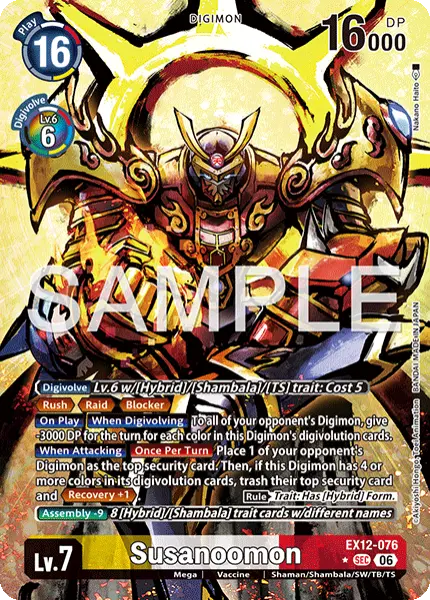 Digimon TCG Card 'EX12-076_P1' 'Susanoomon'