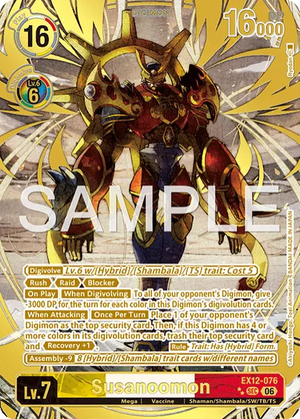 Digimon TCG Card 'EX12-076_P2' 'Susanoomon'
