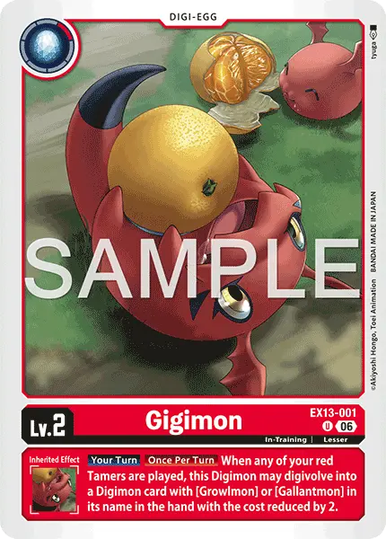Digimon TCG Card EX13-001 Gigimon