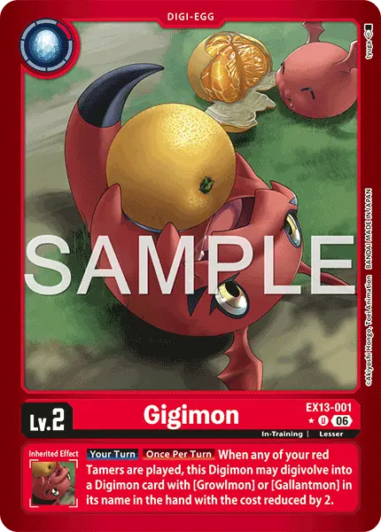 Digimon TCG Card EX13-001_P1 Gigimon