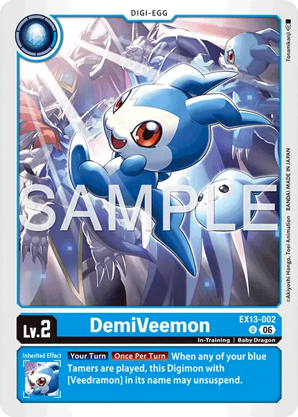 Digimon TCG Card 'EX13-002' 'DemiVeemon'