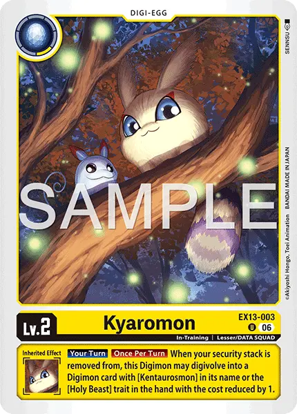 Digimon TCG Card EX13-003 Kyaromon