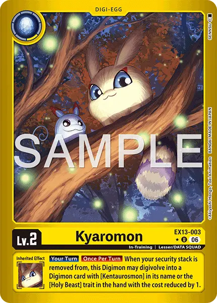 Digimon TCG Card EX13-003_P1 Kyaromon