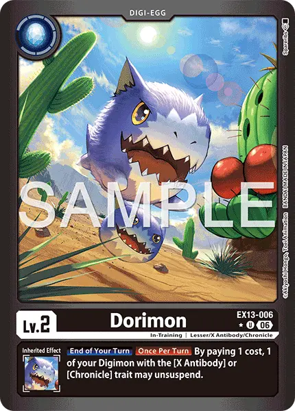 Digimon TCG Card EX13-006_P1 Dorimon