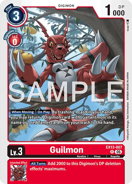 Digimon TCG Card EX13-007 Guilmon