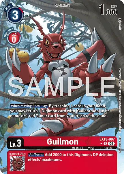 Digimon TCG Card EX13-007_P1 Guilmon