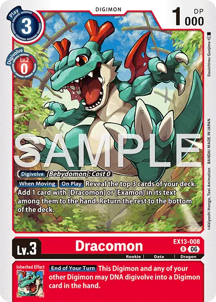 Digimon TCG Card EX13-008 Dracomon