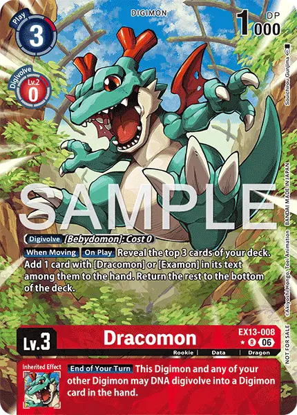Digimon TCG Card EX13-008_P1 Dracomon