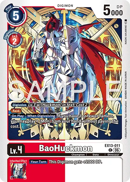 Digimon TCG Card 'EX13-011' 'BaoHuckmon'