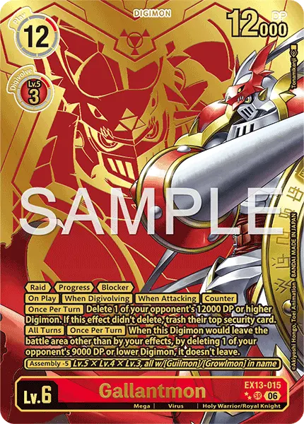 Digimon TCG Card EX13-015_P2 Gallantmon