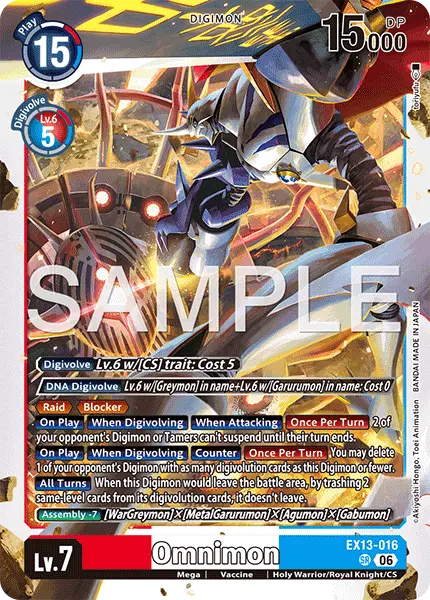 Digimon TCG Card EX13-016 Omnimon