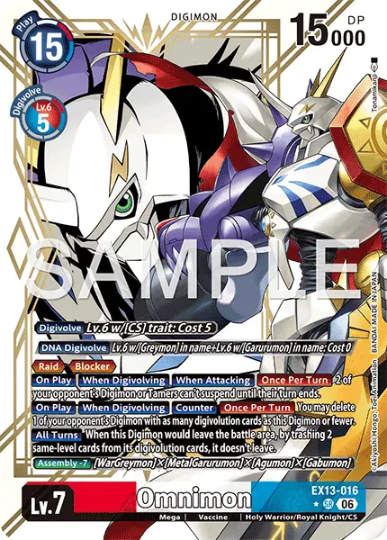 Digimon TCG Card EX13-016_P1 Omnimon