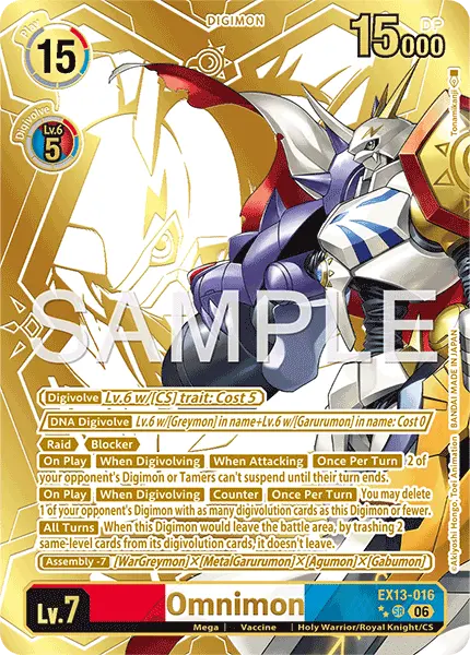 Digimon TCG Card EX13-016_P2 Omnimon