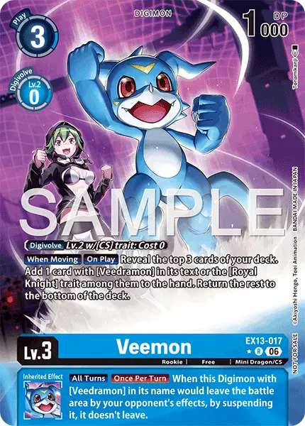 Digimon TCG Card EX13-017_P1 Veemon