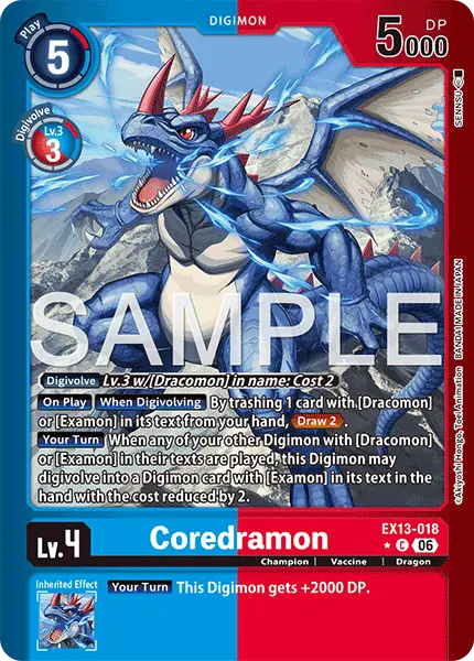 Digimon TCG Card EX13-018_P1 Coredramon
