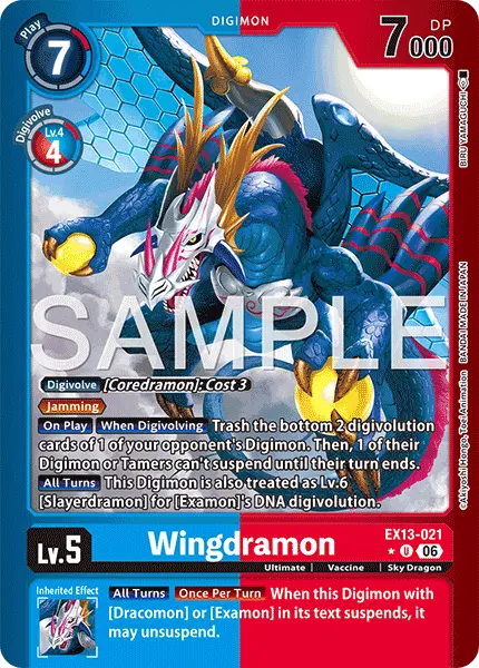 Digimon TCG Card EX13-021_P1 Wingdramon