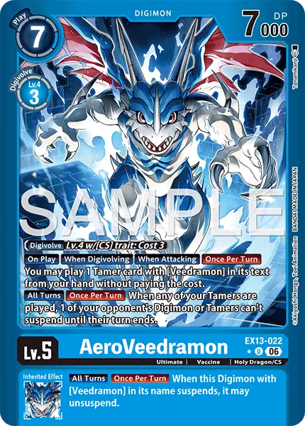 Digimon TCG Card EX13-022_P1 AeroVeedramon