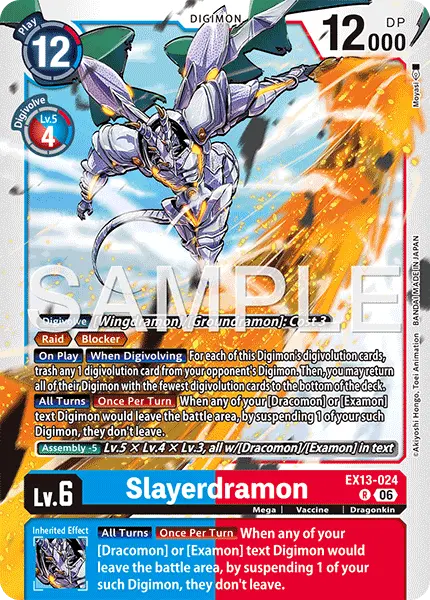 Digimon TCG Card EX13-024 Slayerdramon