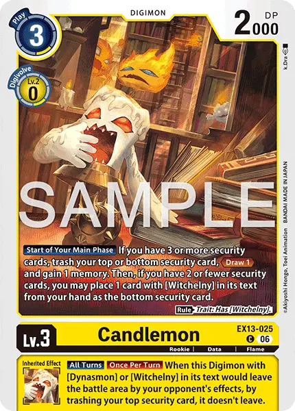 Digimon TCG Card EX13-025 Candlemon